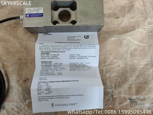 BM6G خلية حمولة 500 كجم ZEMIC مستشعر نقطة واحدة OIML المعتمدة للميزان الإلكتروني