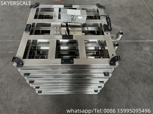 600x600mm 500kg 304 نطاق منصة الوزن من الفولاذ المقاوم للصدأ الكامل