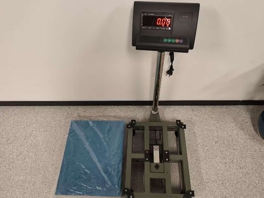 300 × 400 ملم منصة الكترونية مقياس الكربون الفولاذ الحماية من الإفراط في الحمل 100kg قدرة