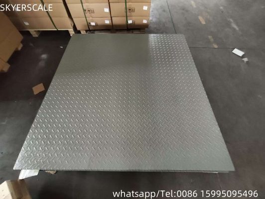 مقياس الوزن الكهربائي الثقيل 0.8x1.2m مقياس أرضية 3 طن للاستخدام الصناعي