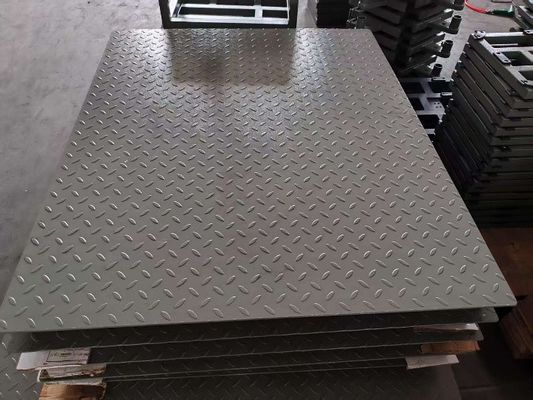 مقياس الوزن الكهربائي الثقيل 0.8x1.2m مقياس أرضية 3 طن للاستخدام الصناعي