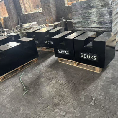 أوزان حديد زهر مسطحة مستطيلة عالية الجودة 500 كجم 1000 كجم 2000 كجم سوداء فئة M1 سعر منخفض