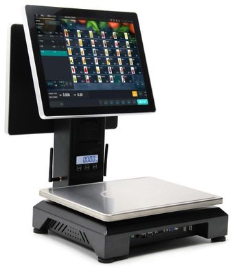 15.1 بوصة LCD تعمل باللمس كاشير كمبيوتر مع وظيفة الوزن