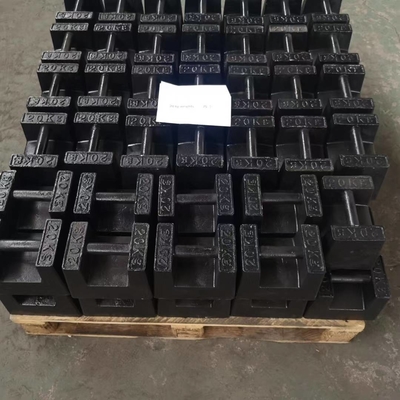 OIML Standard Stackable 20kg أوزان من الحديد الزهر لوزن كتلة الرافعة